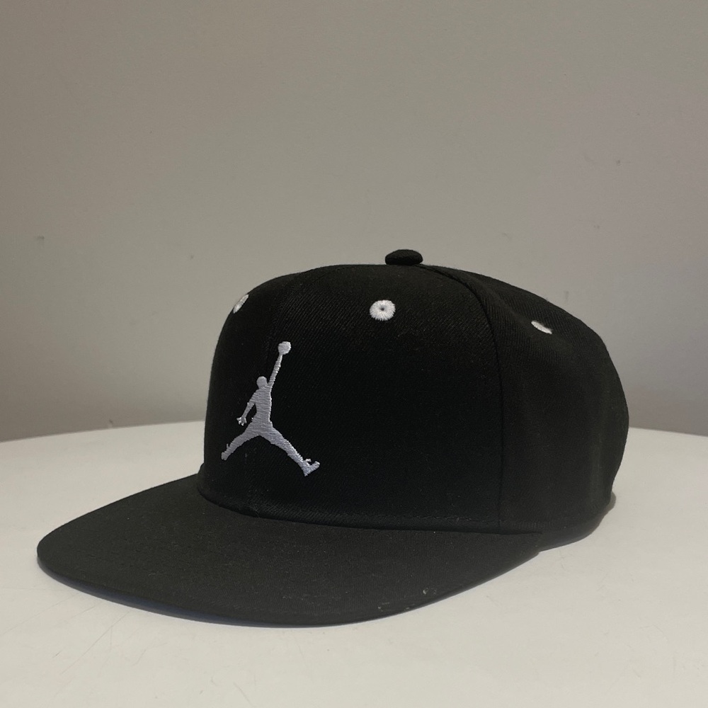 Jordan Kids Black Cap with White Logo